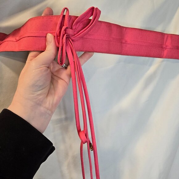 Vintage 40's-50's Paul Sachs Original Dress Pink Size 18 Matching Belt - Picture 9 of 16